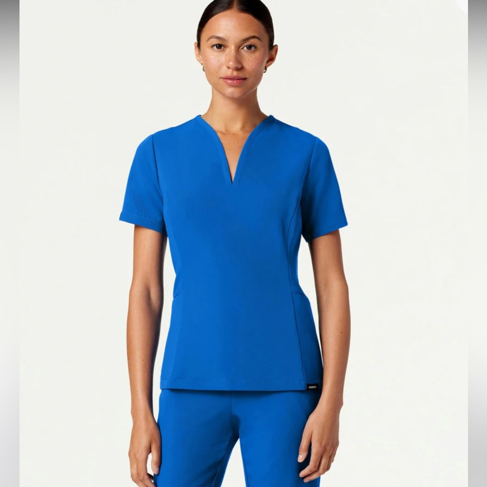 NWOT Jaanuu Calix Womens’ Fit & Flare Women's Royal Blue Scrub Top